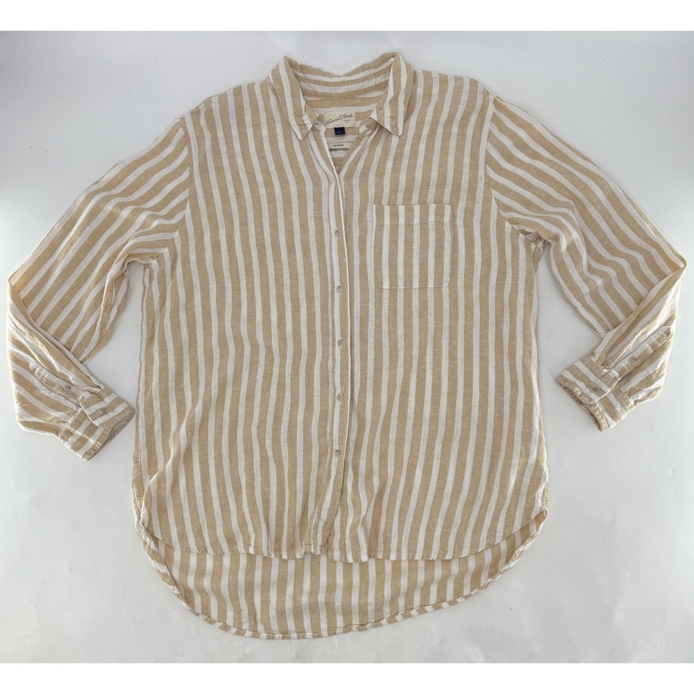 Universal Thread Beige White Striped Relaxed Fit … - image 4